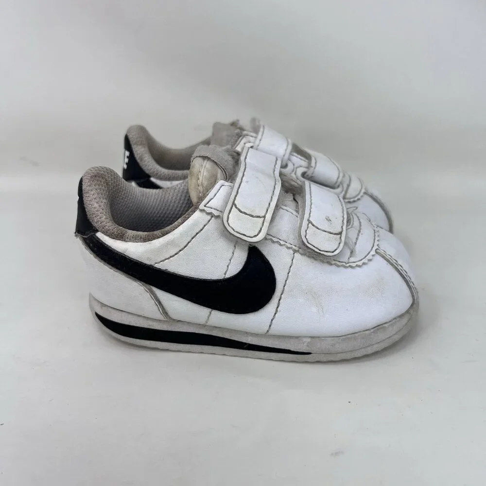 Nike Cortez Basic SL Shoes White Black Toddler Size 5C